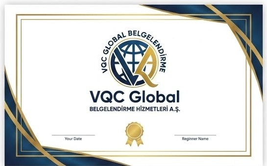 VQC Global örnek sertifika görseli